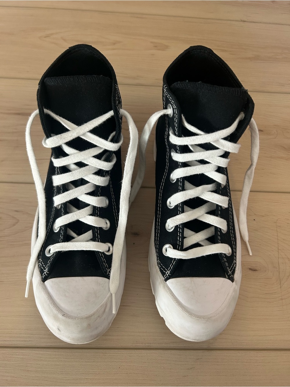 Converse Black and White High-Top Canvas Sneakers